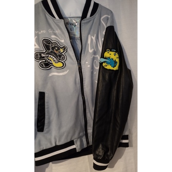 Seven7 Varsity Jacket Bomber Style Large Graphic Words & Images - Picture 4 of 5